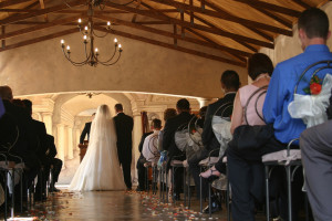 Wedding ceremony in beautiful chapel