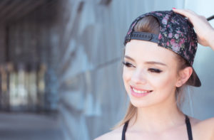 Attractive Female Hip Hop Dancer Looking at the Camera Fiercely.